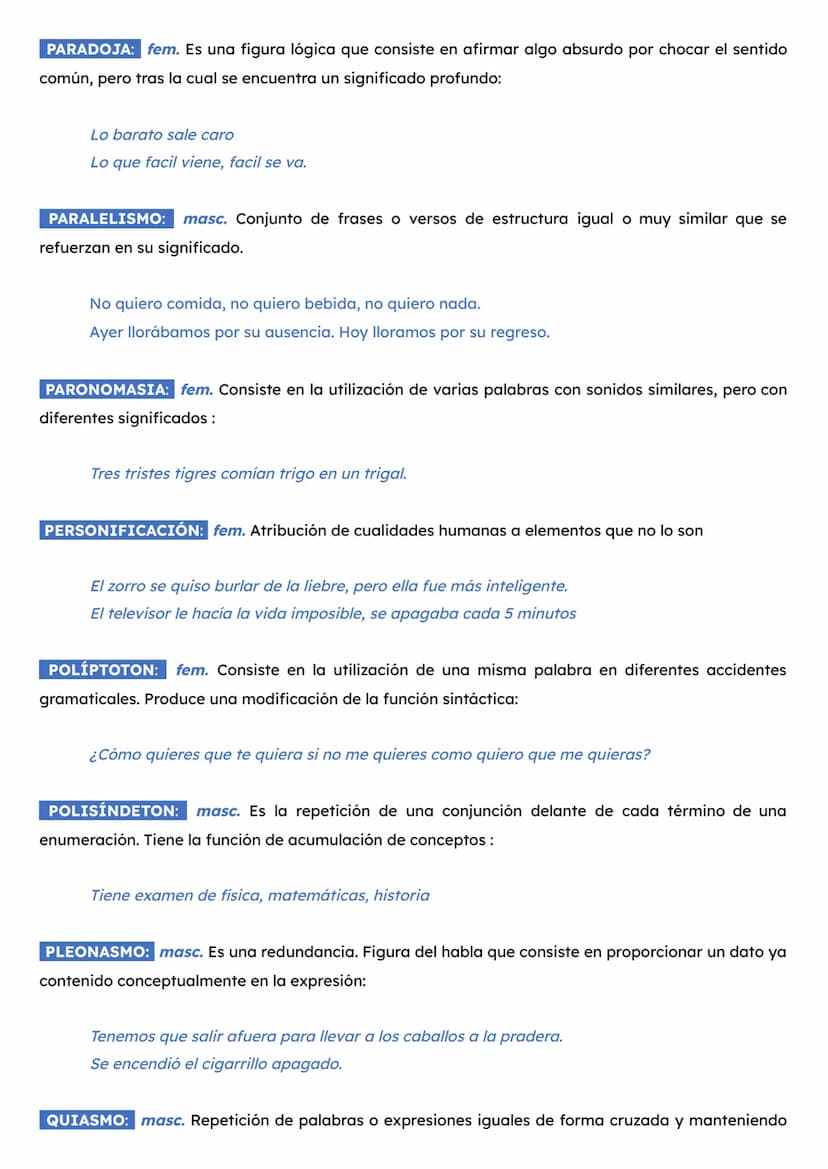 FIGURAS RETÓRICAS
ALITERACIÓN: fem. Repetición de un sonido o de una serie de sonidos acústicamente semejantes,
en una palabra o en un enunc
