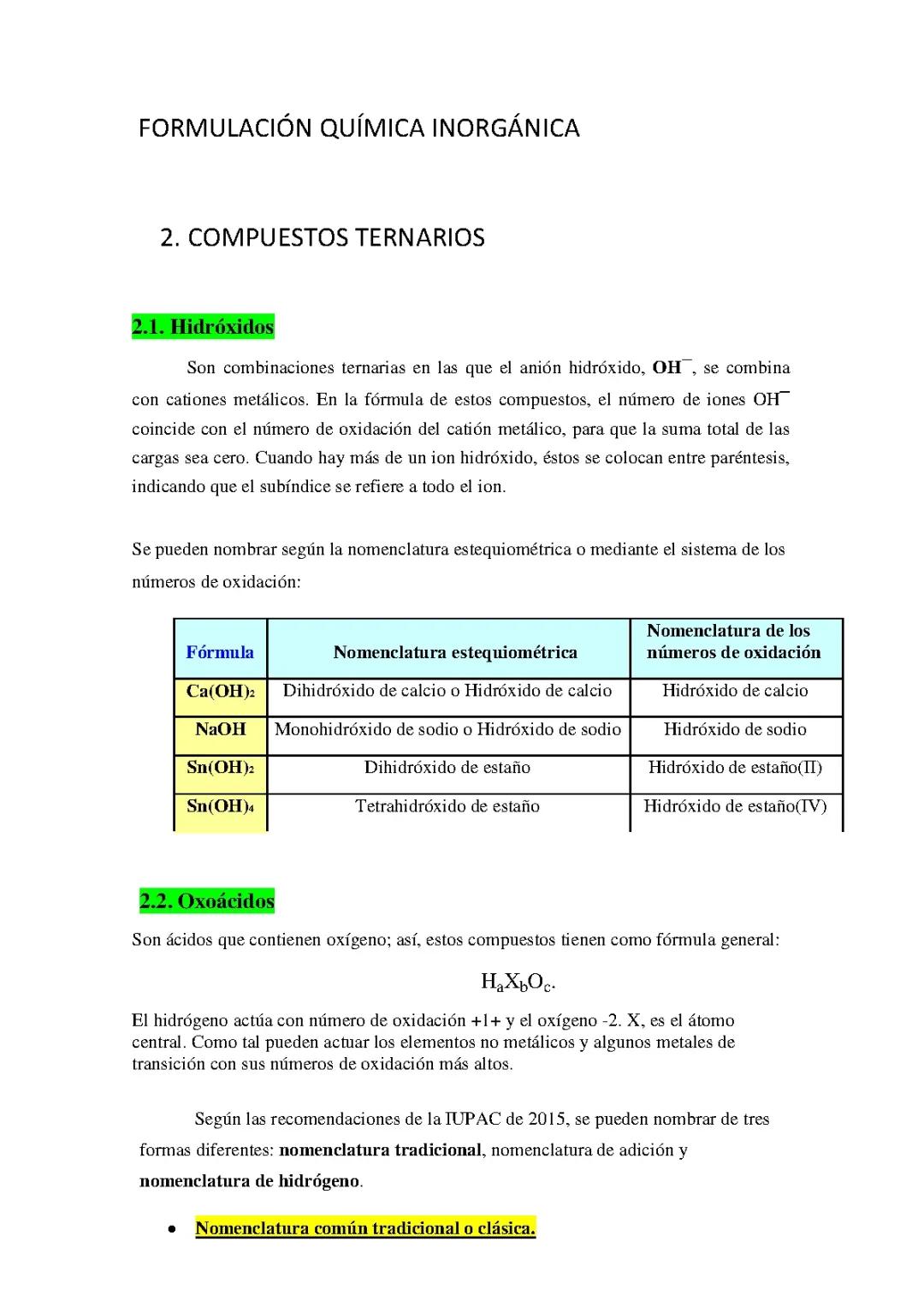 compuestos ternarios
