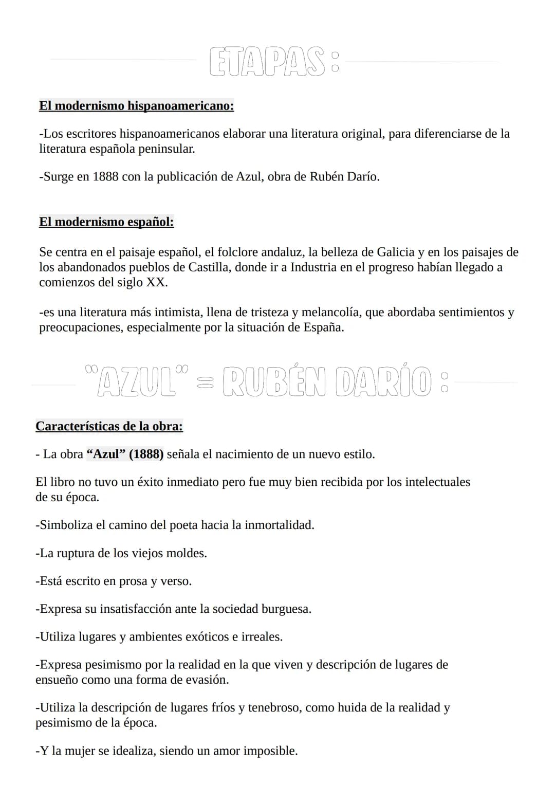 MODERNISMO
DIFERENCIAS:
REALISMO-NATURALISMO
La novela
Género literario preferente
Reflejar objetivamente la realidad del siglo XIX:
ambient