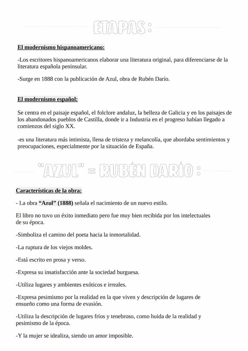 MODERNISMO
DIFERENCIAS:
REALISMO-NATURALISMO
La novela
Género literario preferente
Reflejar objetivamente la realidad del siglo XIX:
ambient