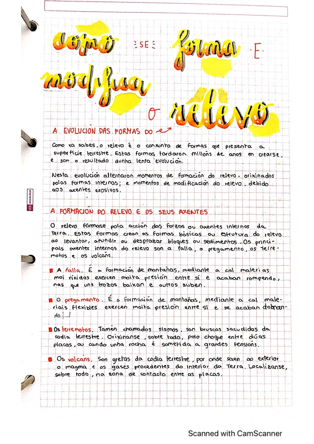 MIQUELRIUS
ن مره ان
SE
nawef. fisse
A EVOLUCION DAS FORMAS DO
forma ·E·
activo
o ili
Como xa sabes, o relevo é o conxunto de formas que pres