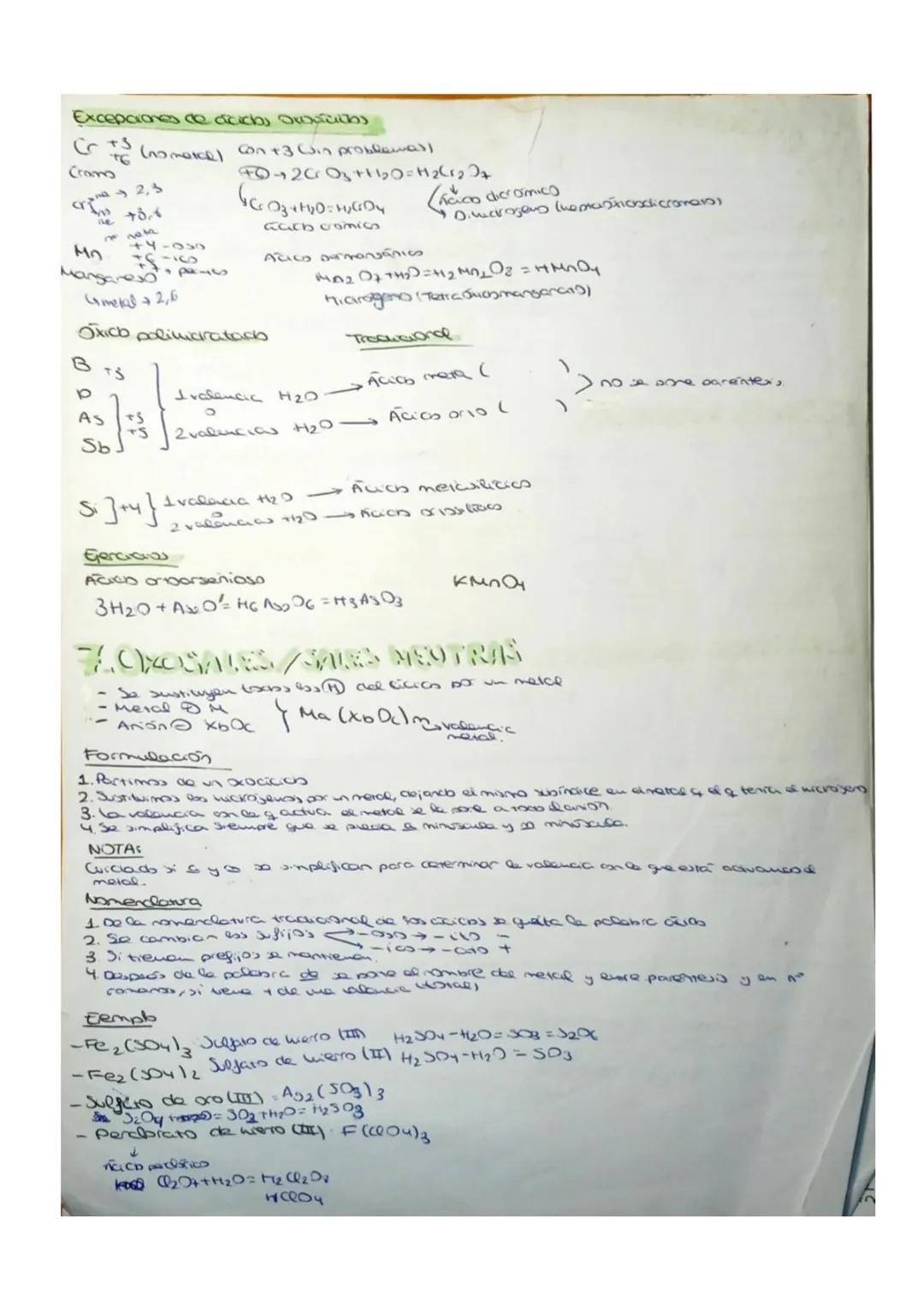 formulación:
4. Oxinas
a Oxidos metalions → Oxiclos bajoss
b. Oxidos no metálicos → áridos acidios
- Como se forman
1. X₂ On
2. Oxigeno func