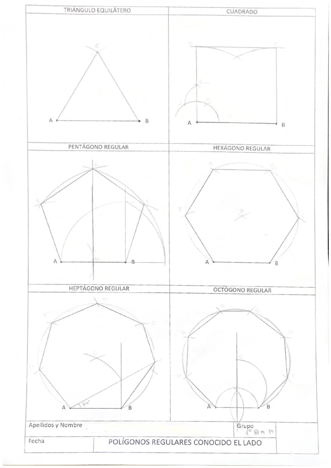 TRIÁNGULO EQUILATERO

CUADRADO

PENTAGONO REGULAR

HEXAGONO Y DODECAGONO REGULARES

HEPTÁGONO REGULAR

OCTÓGONO REGULAR

Apellidos y Nombre
