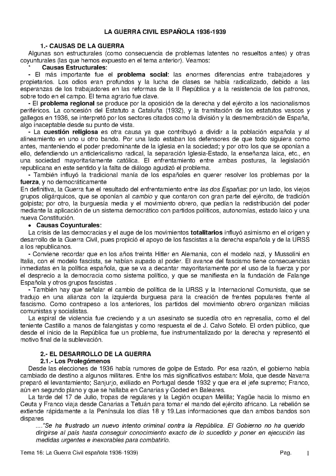 LA GUERRA CIVIL ESPAÑOLA