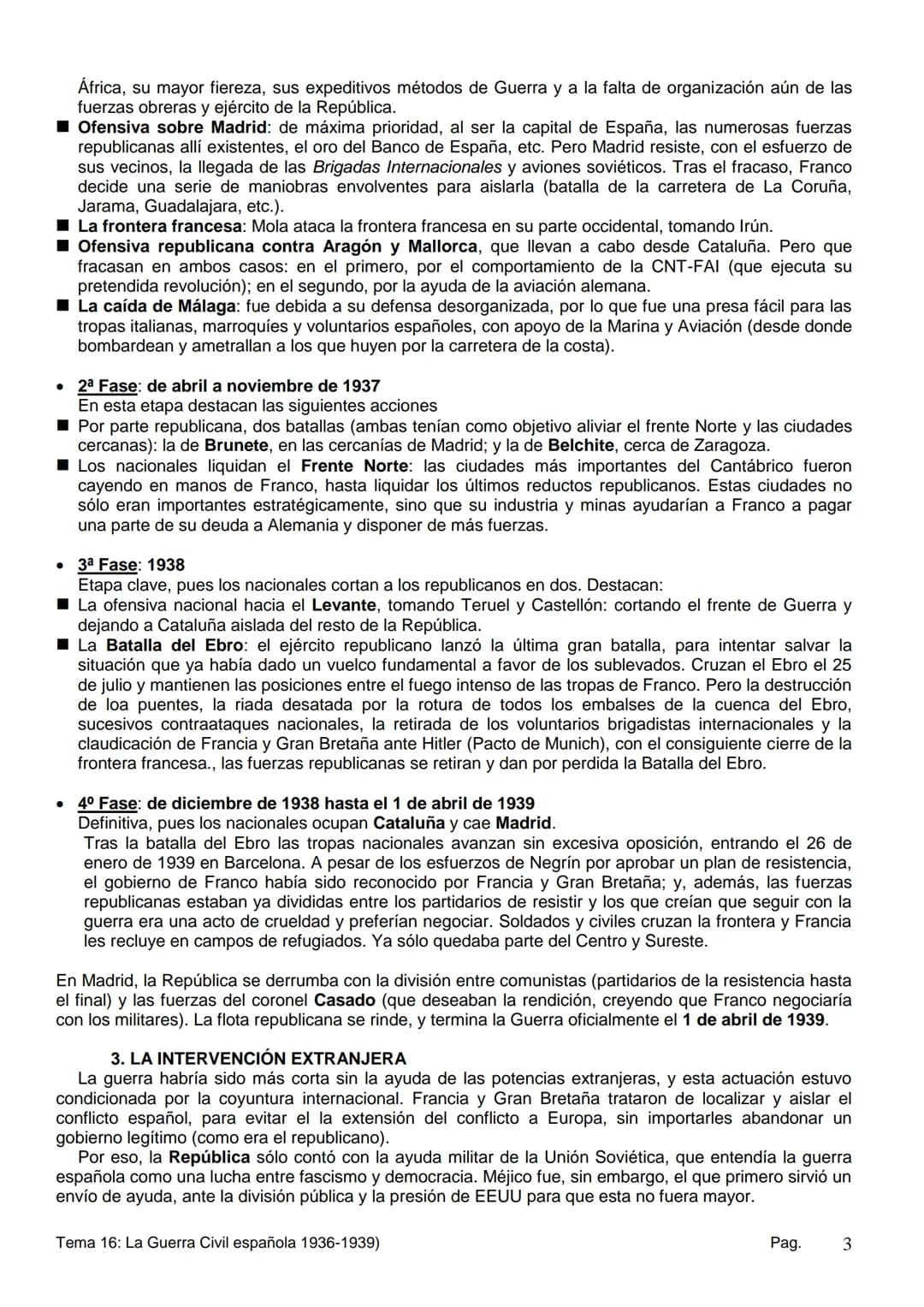 LA GUERRA CIVIL ESPAÑOLA 1936-1939
1.- CAUSAS DE LA GUERRA
Algunas son estructurales (como consecuencia de problemas latentes no resueltos a