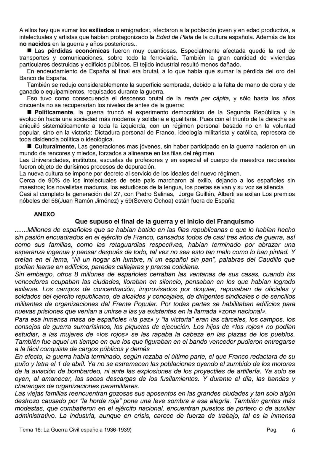 LA GUERRA CIVIL ESPAÑOLA 1936-1939
1.- CAUSAS DE LA GUERRA
Algunas son estructurales (como consecuencia de problemas latentes no resueltos a