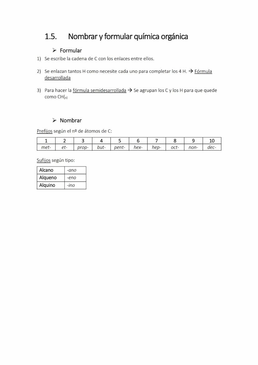 Física y Química
FORMULACIÓN ORGÁNICA.
La química del carbono.
4º ESO
1. INTRODUCCIÓN 1.1. Enlace químico
=fuerzas que mantienen unidas las 