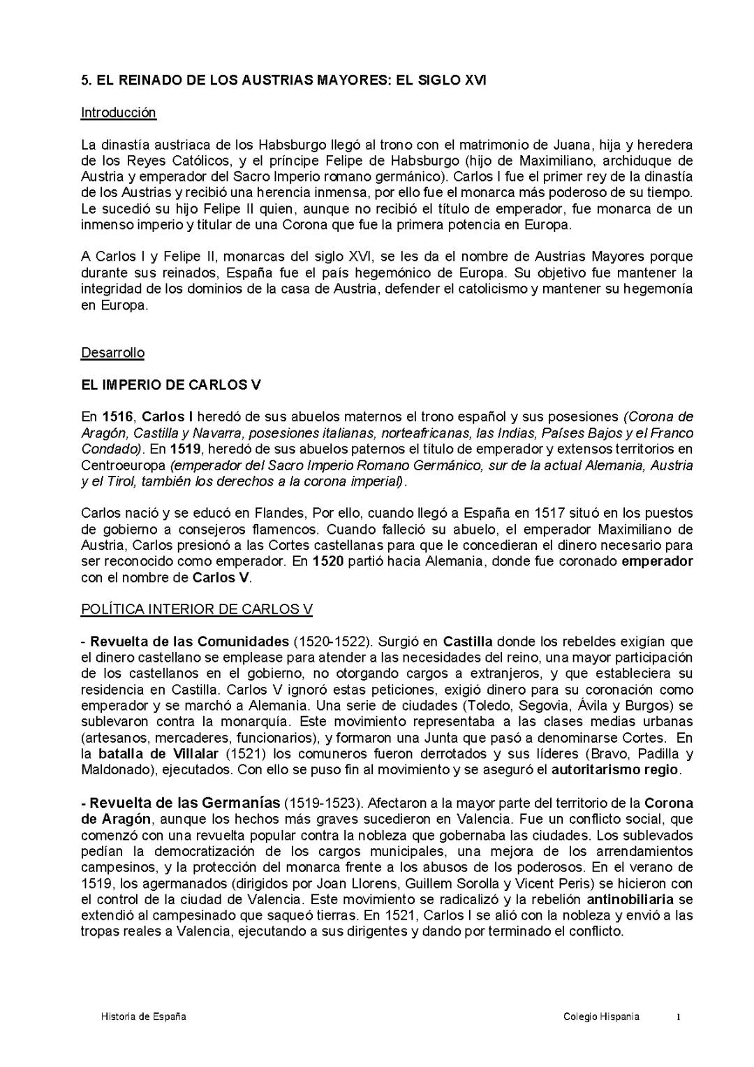 los austrias mayores