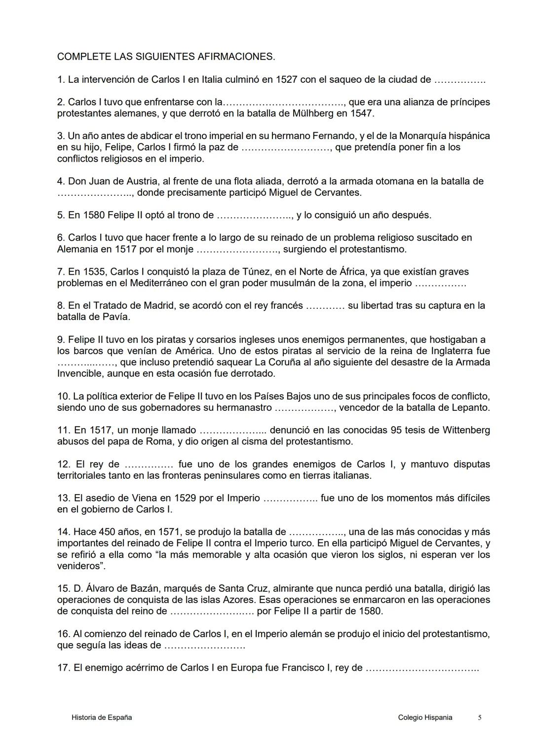 5. EL REINADO DE LOS AUSTRIAS MAYORES: EL SIGLO XVI
Introducción
La dinastía austriaca de los Habsburgo llegó al trono con el matrimonio de 