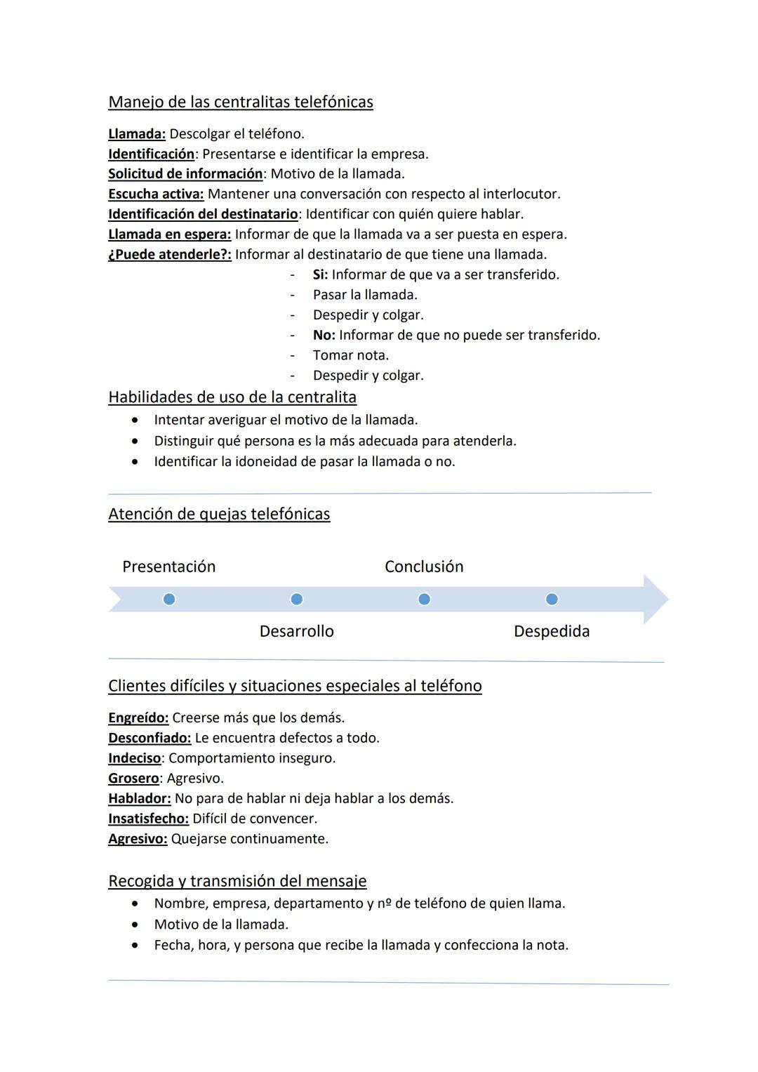TEMA 3: COMUNICACIÓN TELEFÓNICA Y
TELEMÁTICA
El proceso de comunicación telefónica
Elaboración
del mensaje
Transmisión del mensaje
Comprensi