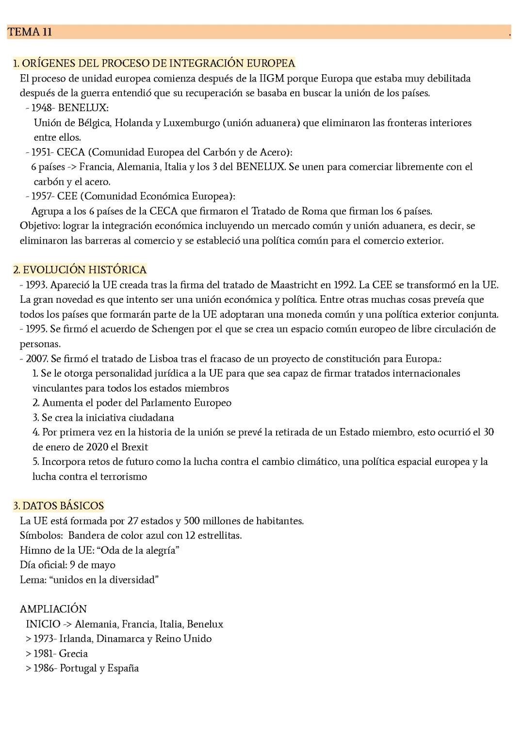 Integración a la unión Europea