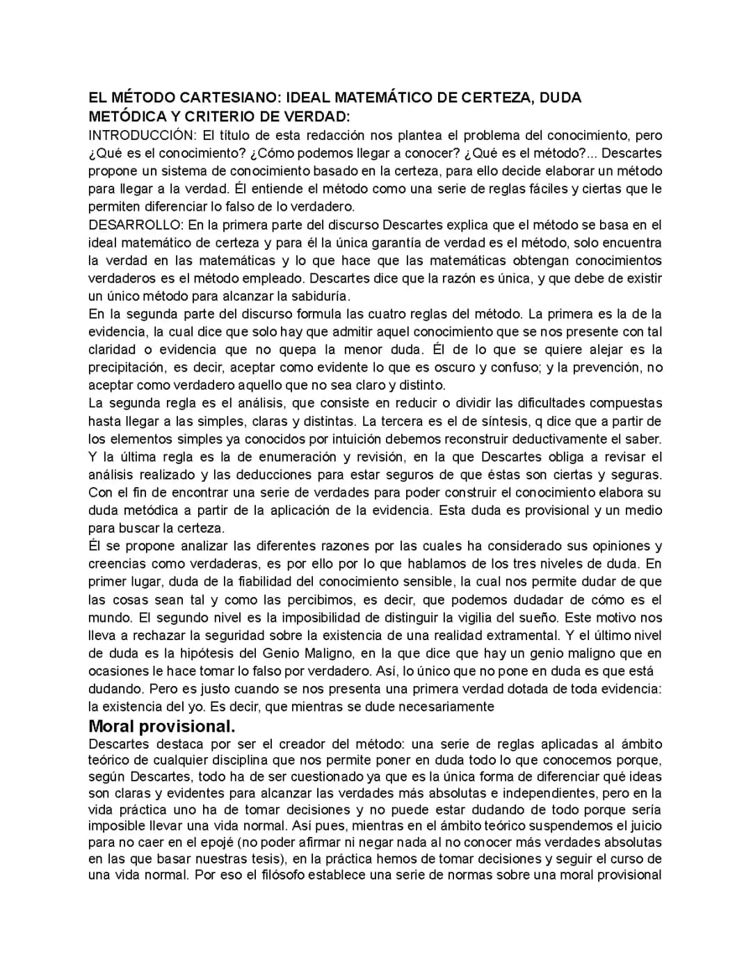 Método Cartesiano de Descartes: Ejemplos y Reglas