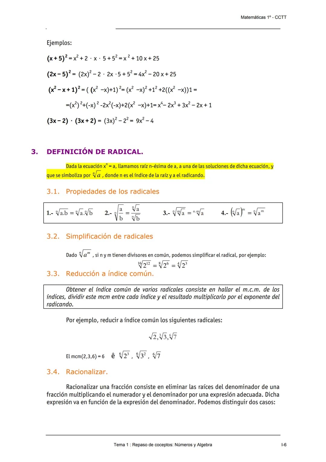 Exa+b
Tema 1
(a+b)
#
1
+ bn.
r
Repaso de Conceptos
Números Reales & Álgebra
(a&prp=(a+
-2b+.
+o
n-2
br
+
a+by" = (a+b² (a+b) =
+ (n-2)
an-2 