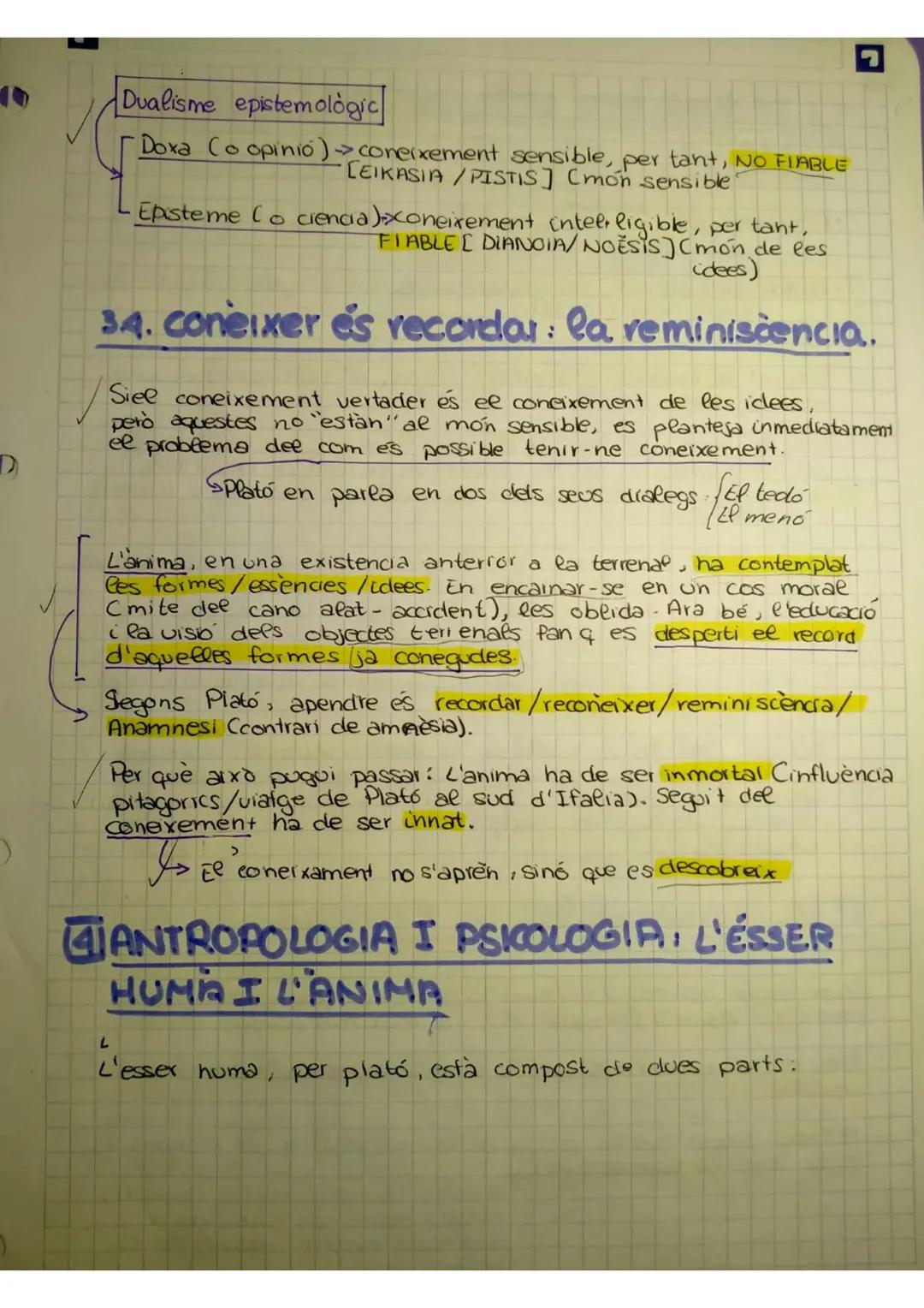 # METAFÍSICA O ONTOLOGIA Creal

21. Dualisme ontologic

2.1.1. Món de les idees (inteligible)

FILOSOFIA

Plato"

✓Caracteristiques dee esse