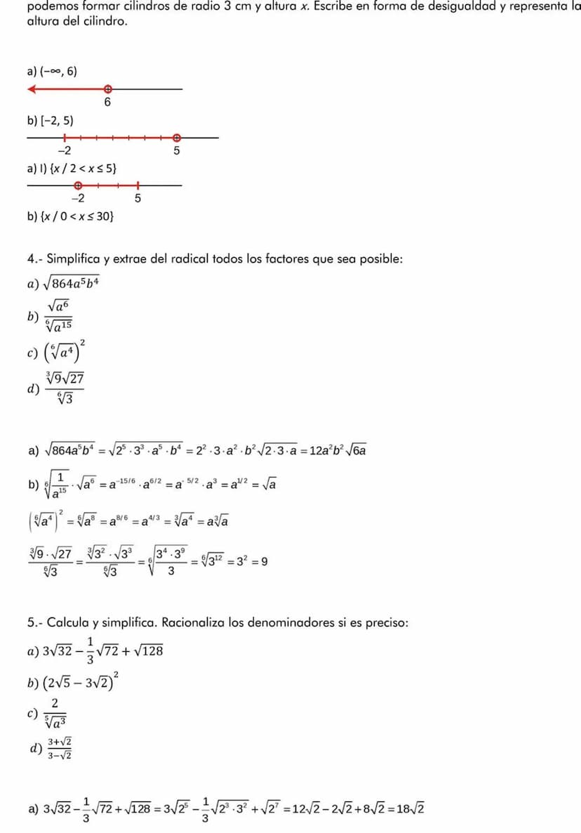 Matemáticas orientadas a las enseñanzas académicas | 4º ESO
1.- Números reales - Solución
Nombre
1.- Clasifica los siguientes números como n