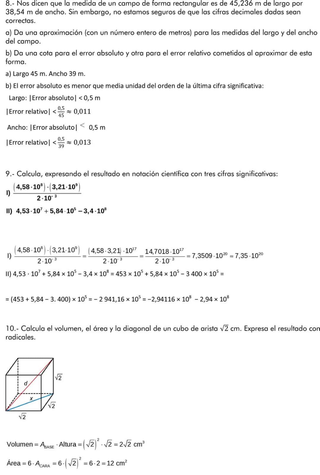 Matemáticas orientadas a las enseñanzas académicas | 4º ESO
1.- Números reales - Solución
Nombre
1.- Clasifica los siguientes números como n