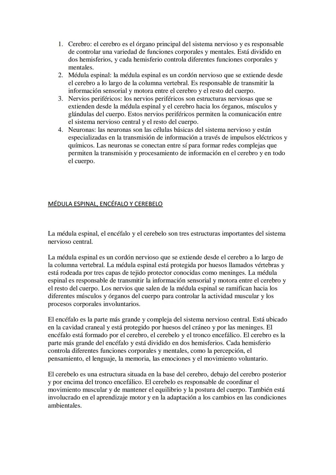 SISTEMA NERVIOSO
El sistema nervioso es un complejo sistema biológico que se encarga de recibir,
procesar y enviar información dentro del cu