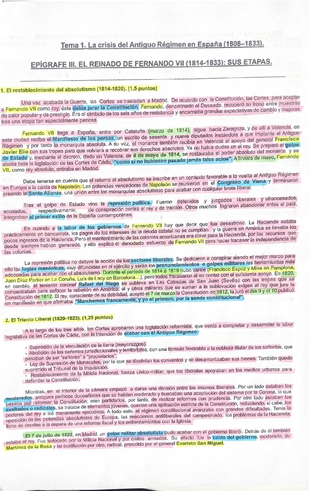 Tema 1. La crisis del Antiquo Régimen en España (1808-1833).
EPÍGRAFE I: LA CRISIS DE 1808 Y LA GUERRA DE LA INDEPENDENCIA.
1. El reinado de
