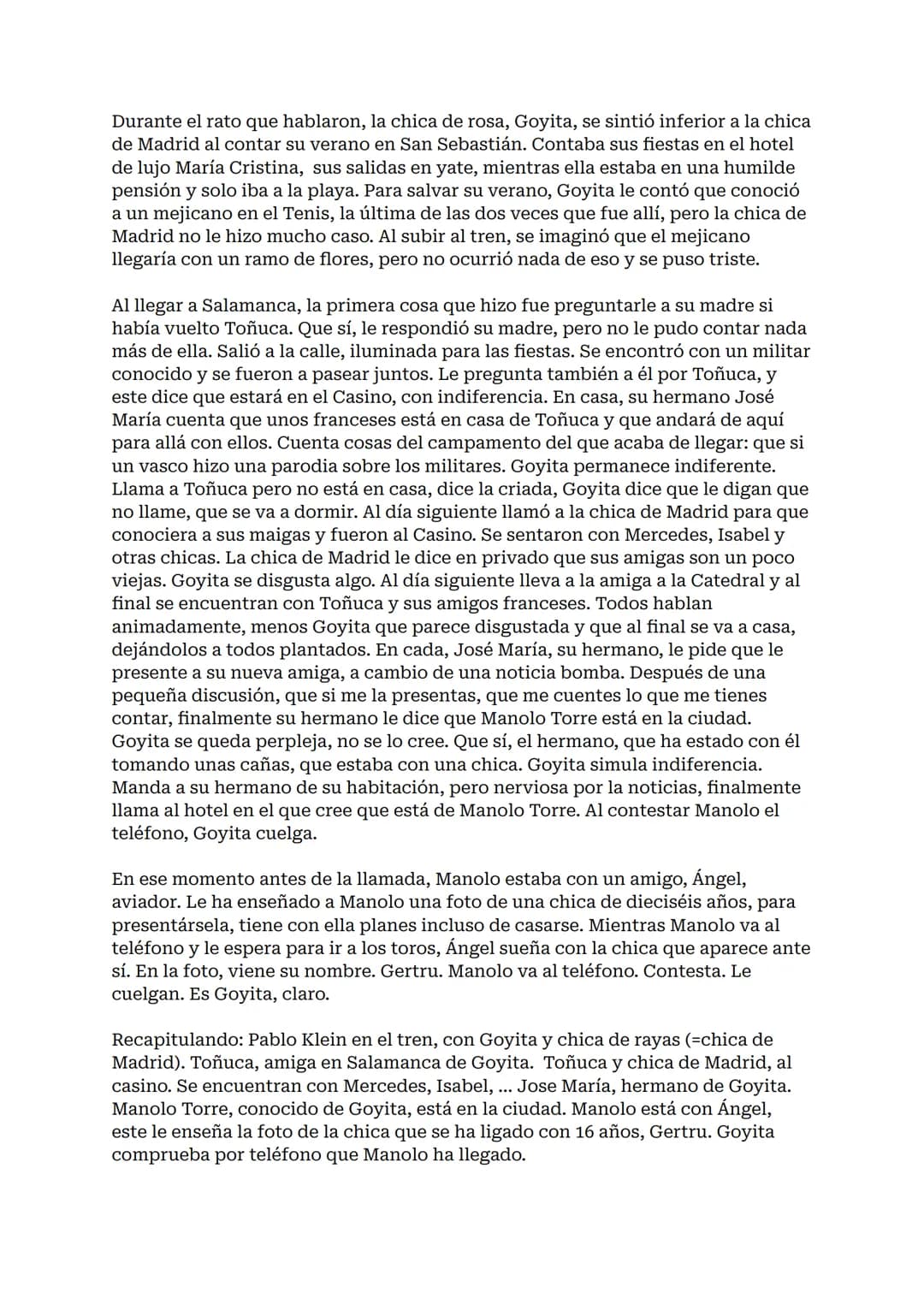 RESUMEN ENTRE
VISILLOS
Entre visillos, Carmen Martín Gaite: resumen por capítulos
Entre visillos es la primera novela larga de la escritora 