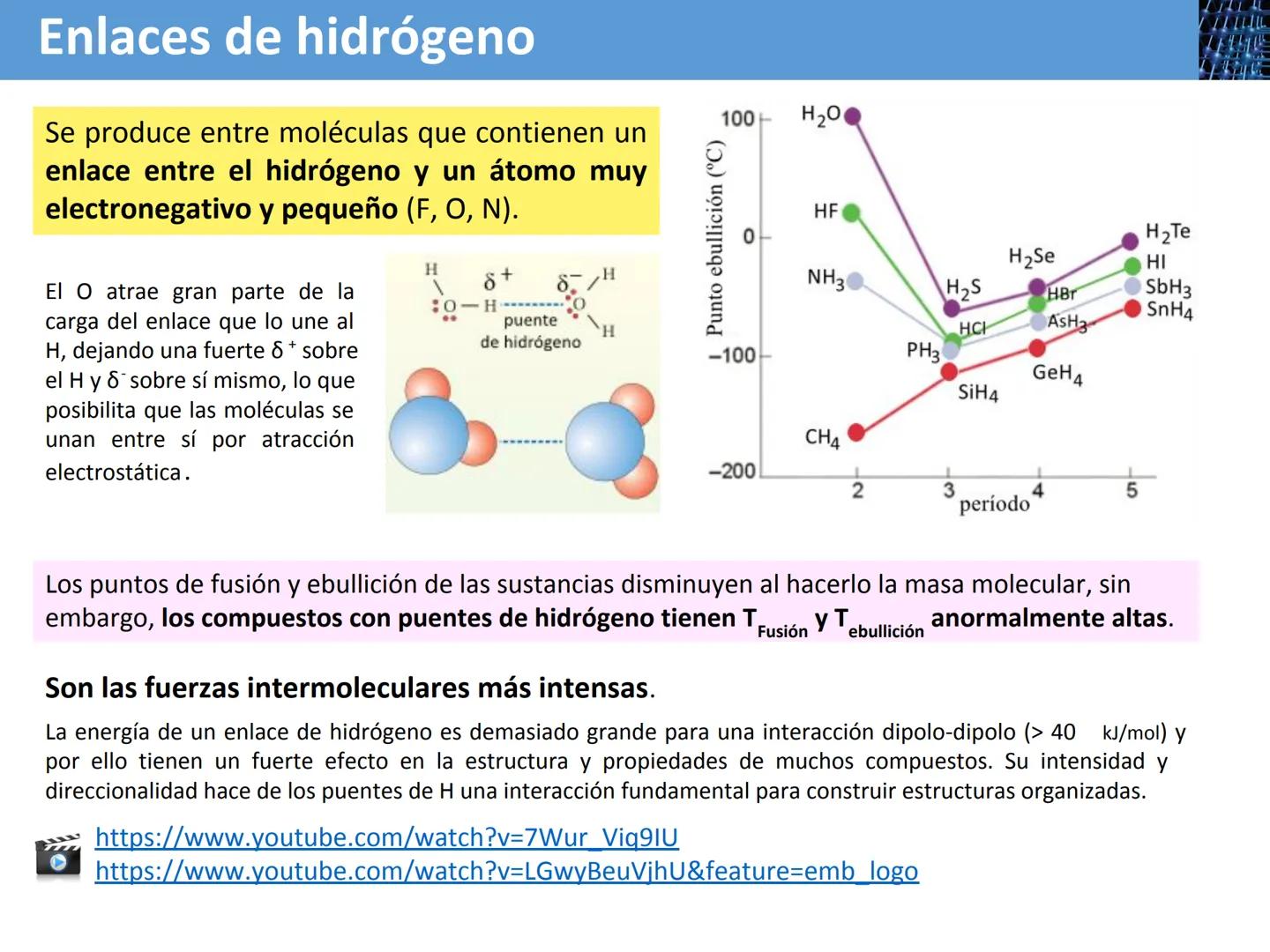Tema 2
Enlace químico
(3ª parte)
FUERZAS INTERMOLECULARES Y
ENLACE METÁLICO
QUÍMICA 2º BACH
Física y Química Fuerzas intermoleculares
Son la