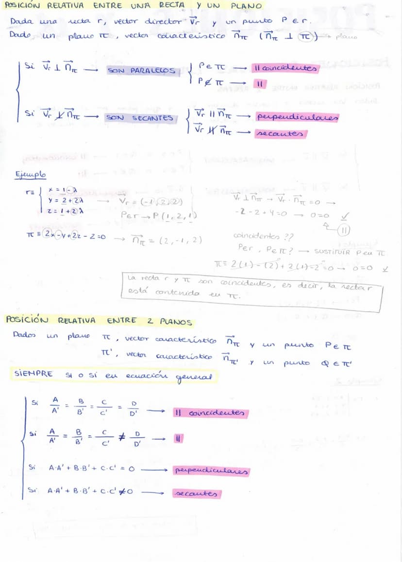 -POSICIONES Y
POSICIONES RELATIVAS EVECTORES)
PosicióN RELATIVA ENTRE 2 RECTAS
Dadas
las rectas
Si
Ejemple 1:
si uv
av
√₁ = (-3,4, 1)
Vs= (1