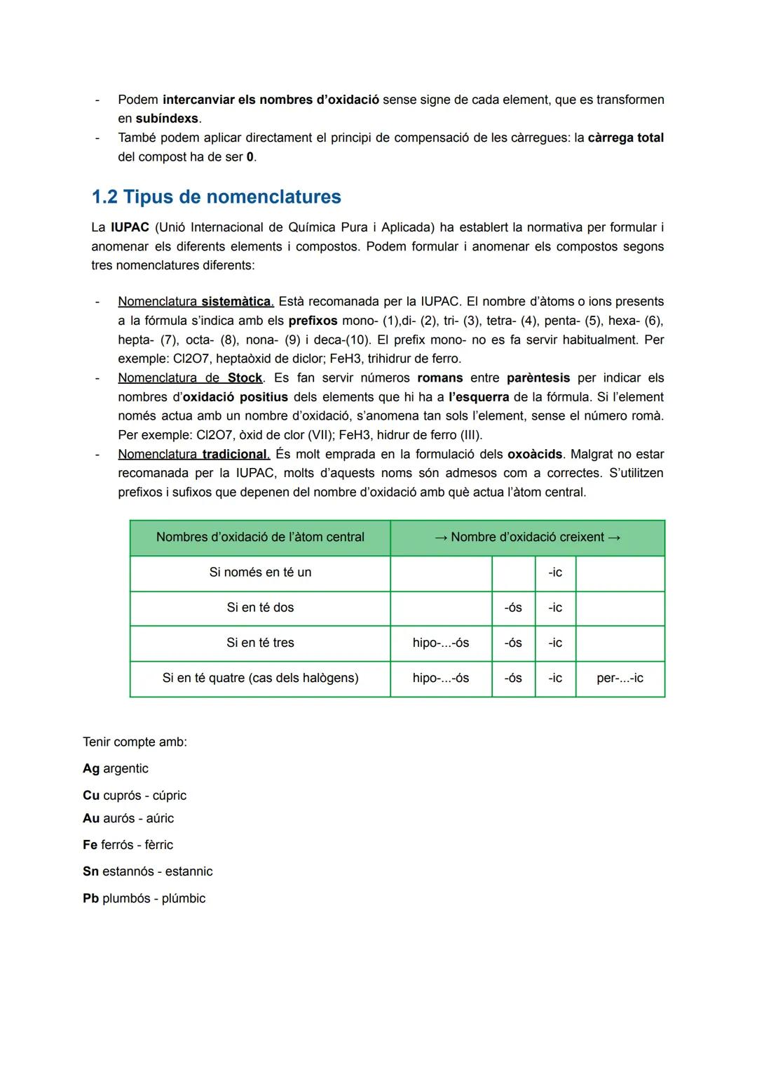 # FORMULACIÓ QUÍMICA

La formulació és el conjunt de normes que permet asignar un nom i una fórmula a cada substància.
La fórmula ens indica