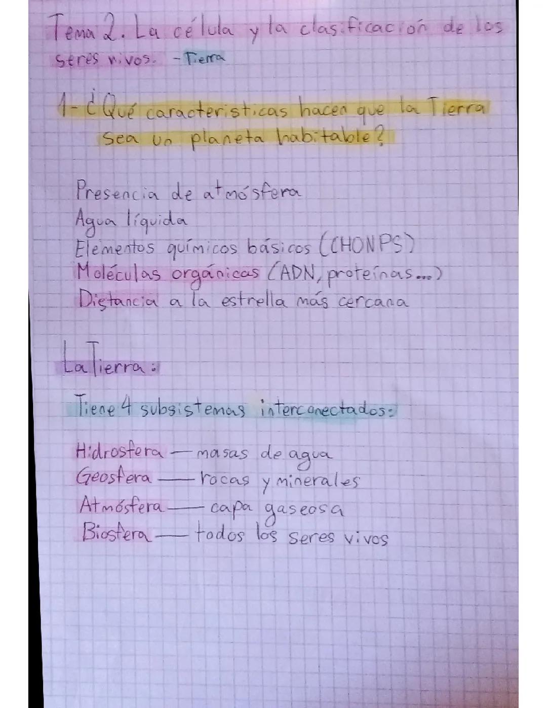 La célula y los seres vivos: Clasificación y características