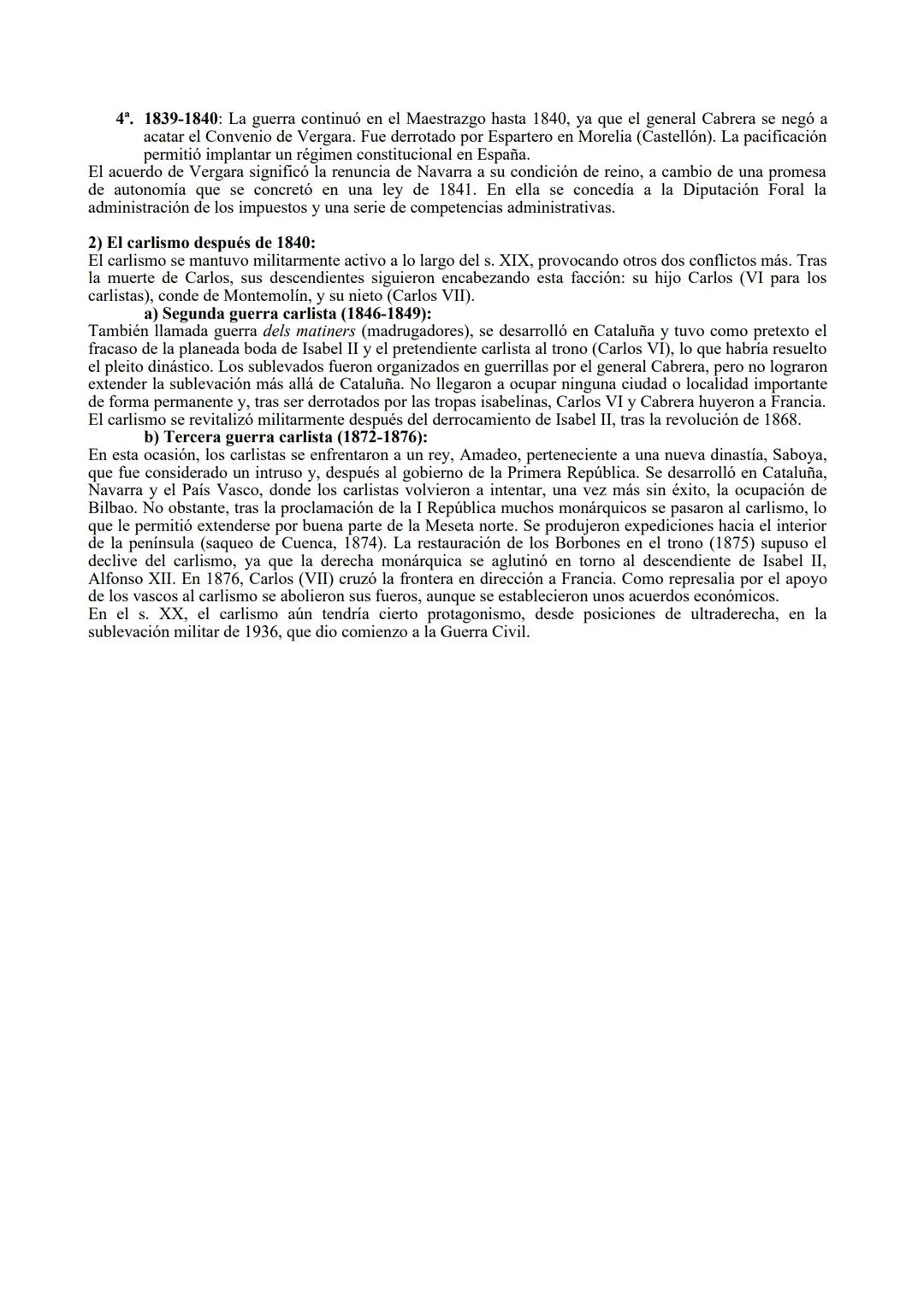 12. LA CONSTRUCCIÓN Y CONSOLIDACIÓN DEL ESTADO LIBERAL
12.1. El reinado de Isabel II. La oposición al liberalismo: carlismo y guerra civil. 