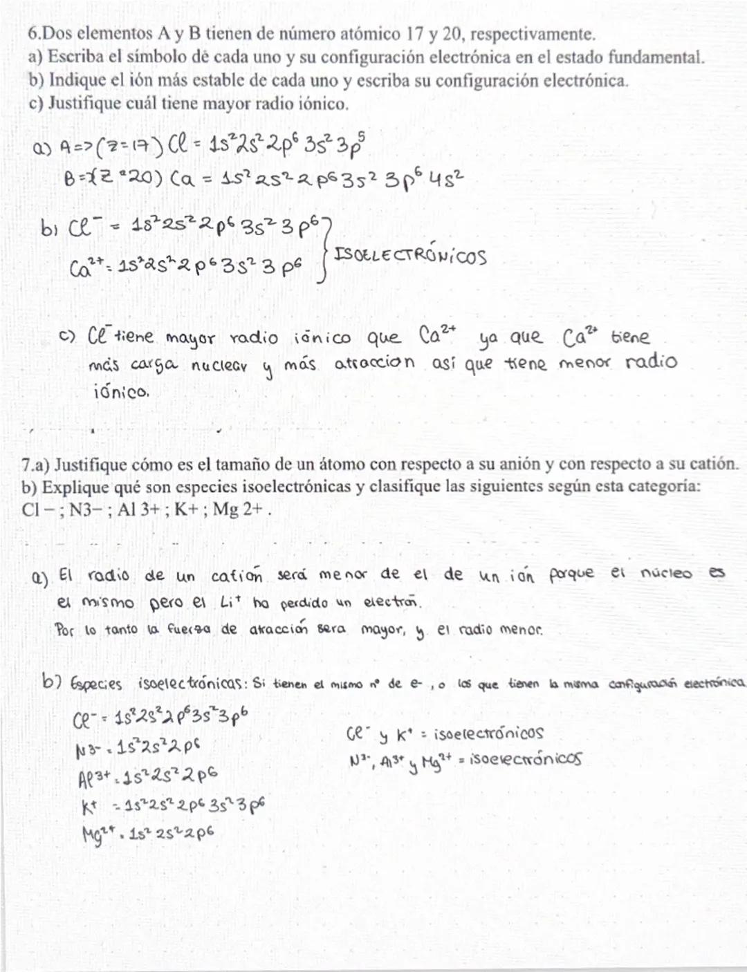 Grupo
2. Propiedades periódicas
Radio atómico, Energía de ionización (Potencial de ionización), afinidad electronica,
electronegatividad y e