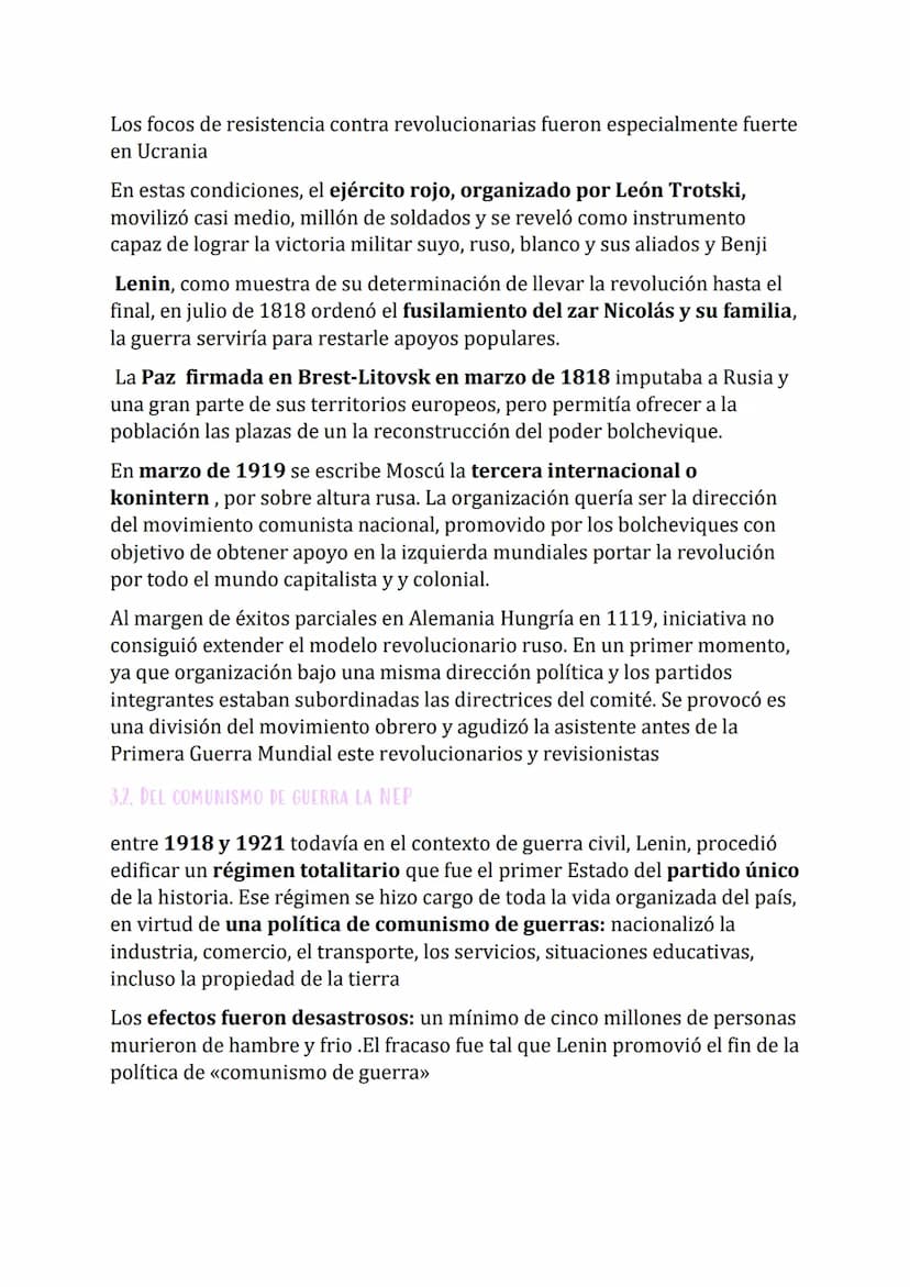 LA REVOLUCIÓN RUSA Y LA UNIÓN SOVIÉTICA
A comienzos del siglo XX, Rusia seguía regida por un zar de la dinastía
Romanven (trono desde el sig