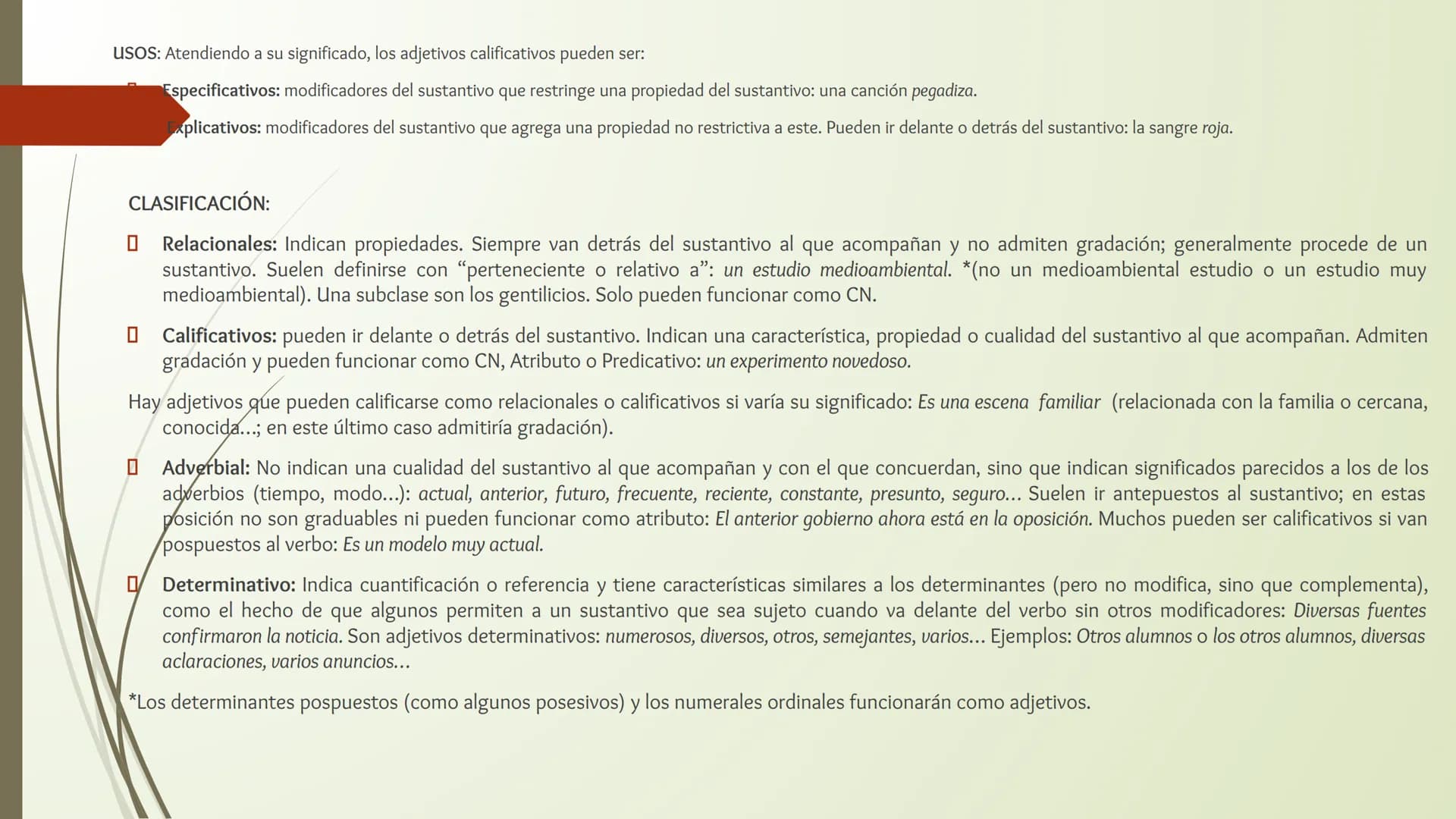 CLASES DE PALABRAS
LENGUA CASTELLANA CLASES DE PALABRAS
La Gramática de una lengua tiene dos componentes básicos que nos permiten crear cual