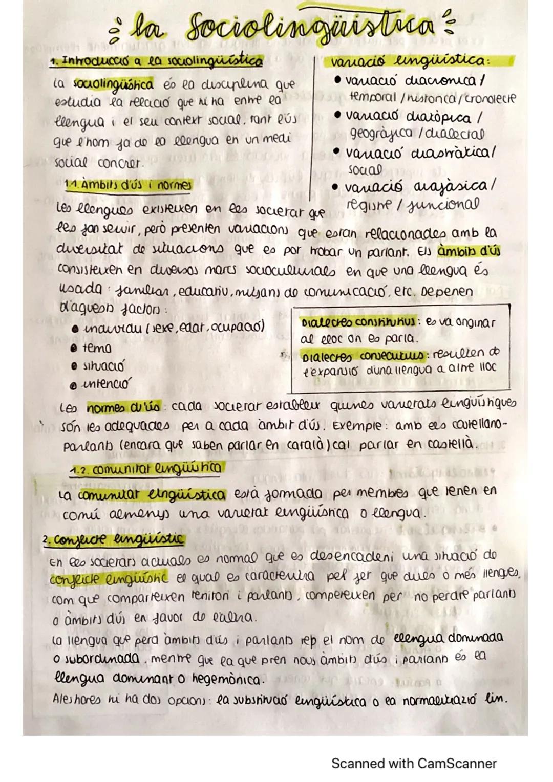 # ¿la Sociolingüistrea

1. Introducció a la sociolingüística

la sociolingüística és la disciplina que
estudia la relació que hi ha entre ea