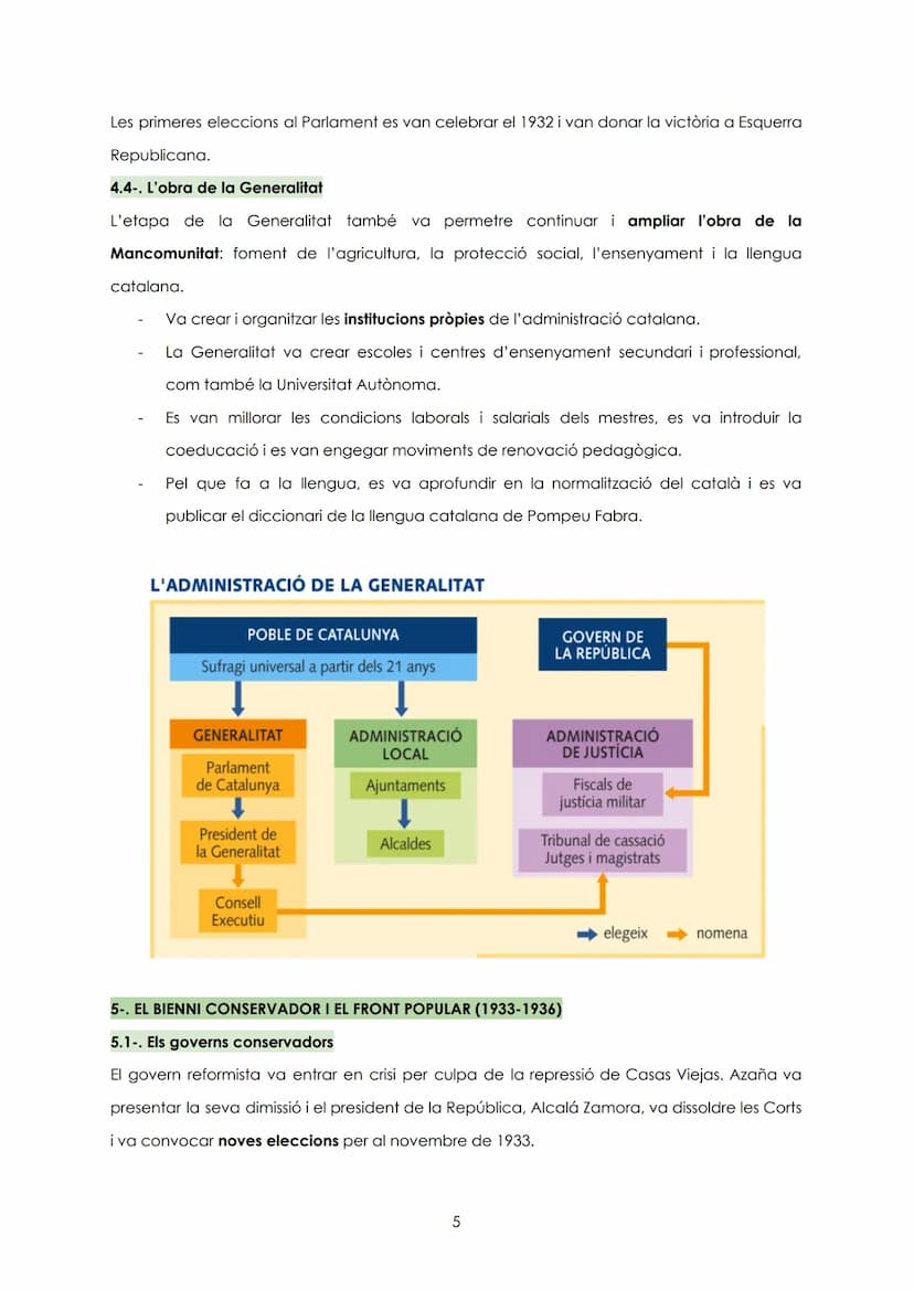 1-. INTRODUCCIÓ
1.1-. La Segona República (1931-1936)
La crisi de la dictadura va conduir al derrocament de la monarquia i el 1931 es va pro