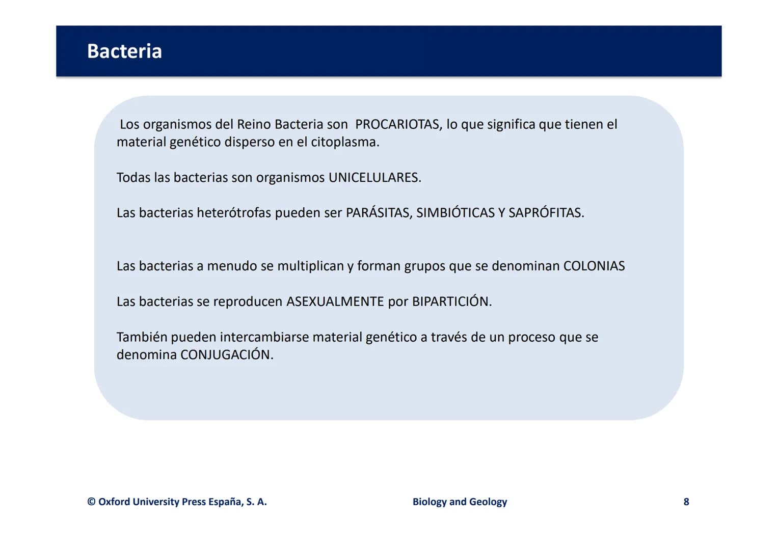 Oxford
EDUCACIÓN
TEMA 3: LOS
MICROORGANISMOS Y
LOS REINOS BACTERIA,
PROTOCTISTA Y FUNGI
Biología y Geología
DOMI MINA Los microorganismos y 