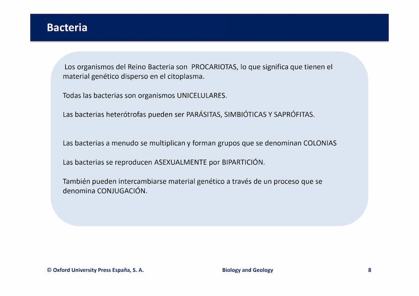 Oxford
EDUCACIÓN
TEMA 3: LOS
MICROORGANISMOS Y
LOS REINOS BACTERIA,
PROTOCTISTA Y FUNGI
Biología y Geología
DOMI MINA Los microorganismos y 