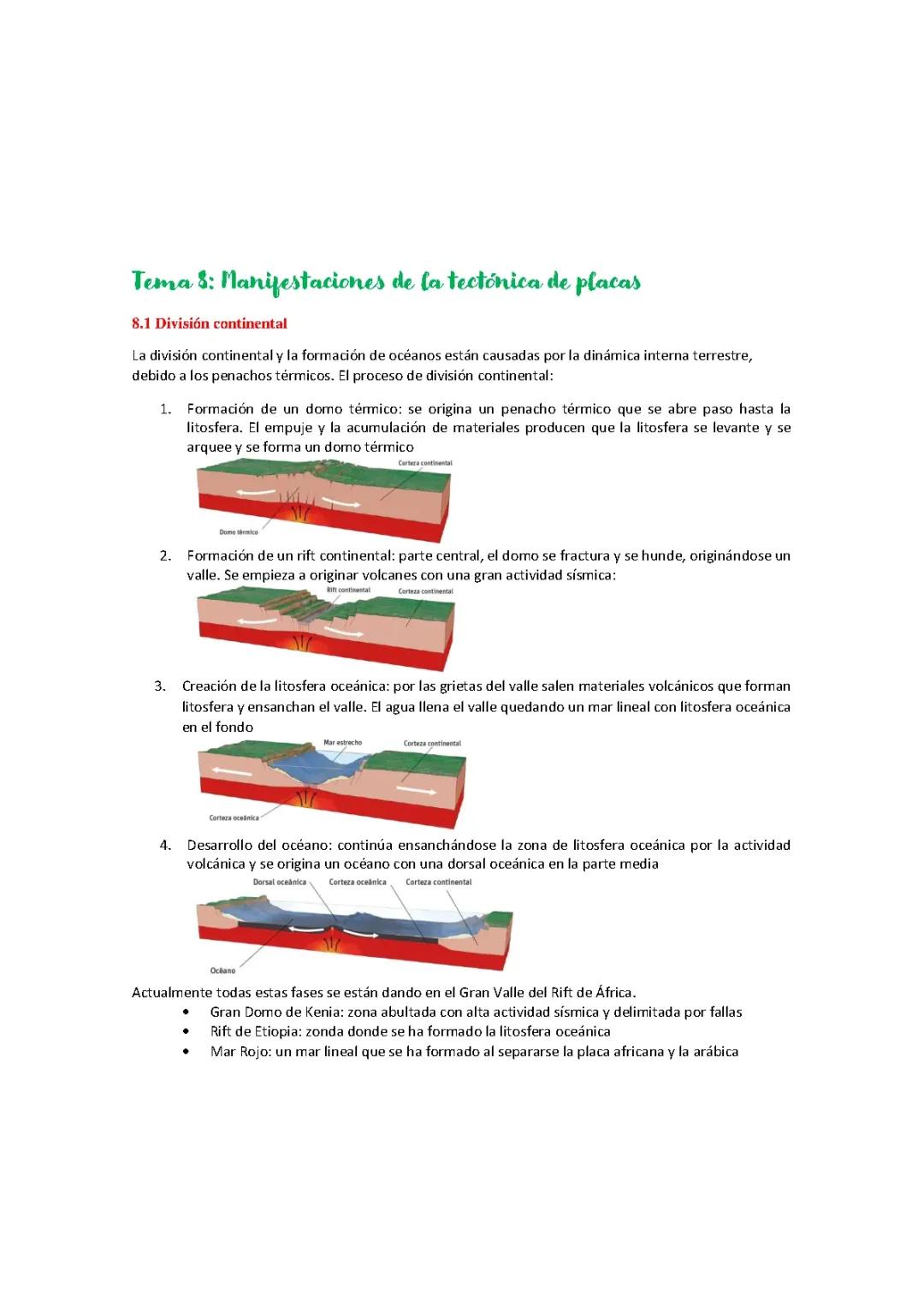 Manifestaciones de las Tectónicas de Placas: La Deriva Continental y Más