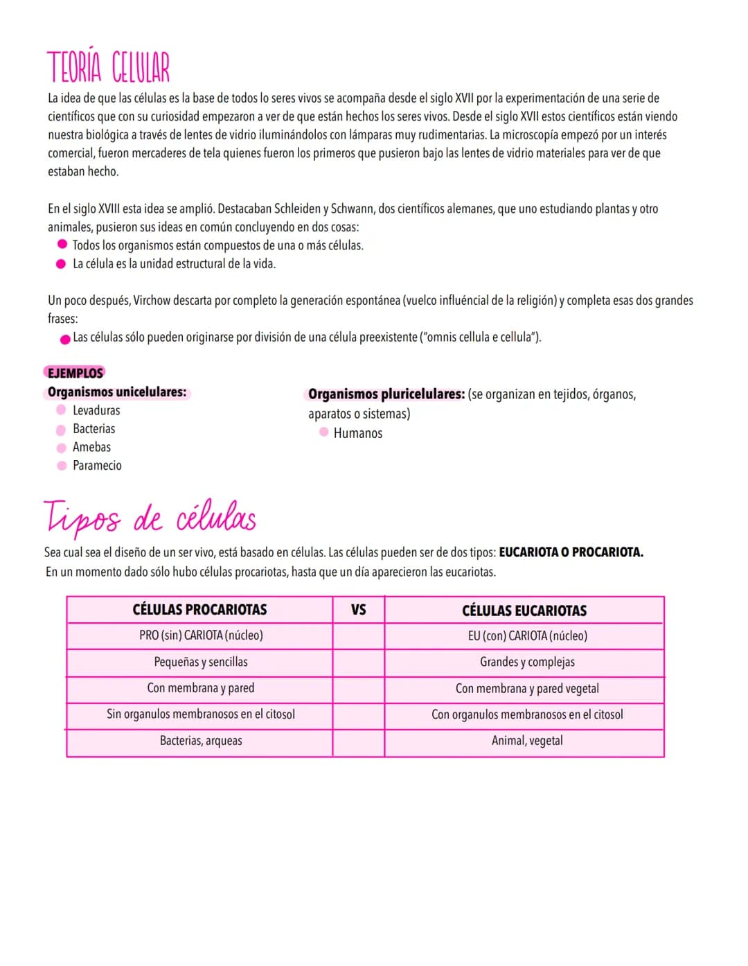 TEMA 2
LA CELULA UNIDAD FUNDAMENTAL DE LA VIDA
TODOS LOS ORGANISMOS ESTÁN ORGANİZADOS EN BASE A CÉLULAS
Concepto de célula y teoría celular.