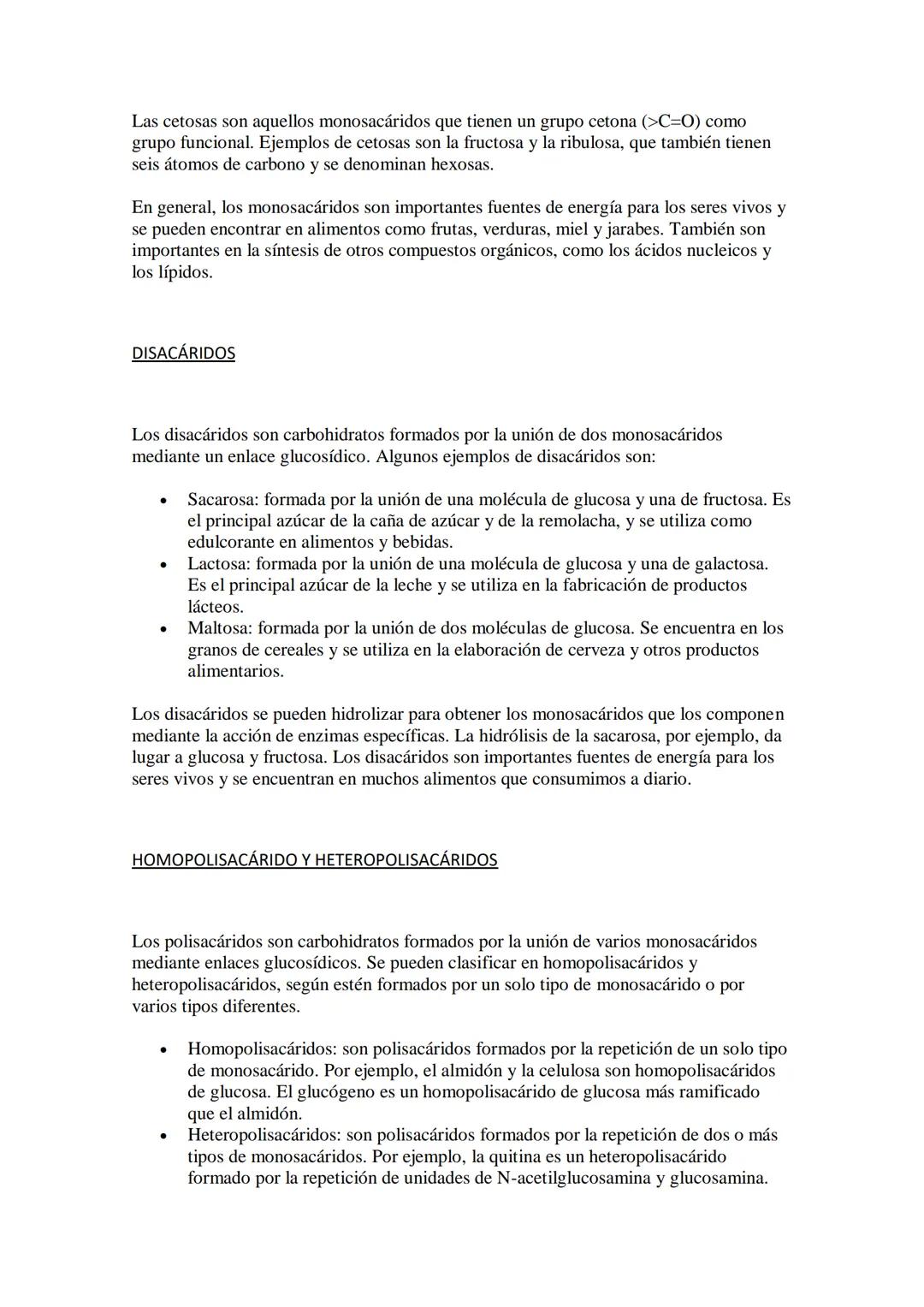 GLÚCIDOS
Los glúcidos, también conocidos como carbohidratos o azúcares, son biomoléculas
orgánicas compuestas por carbono, hidrógeno y oxíge