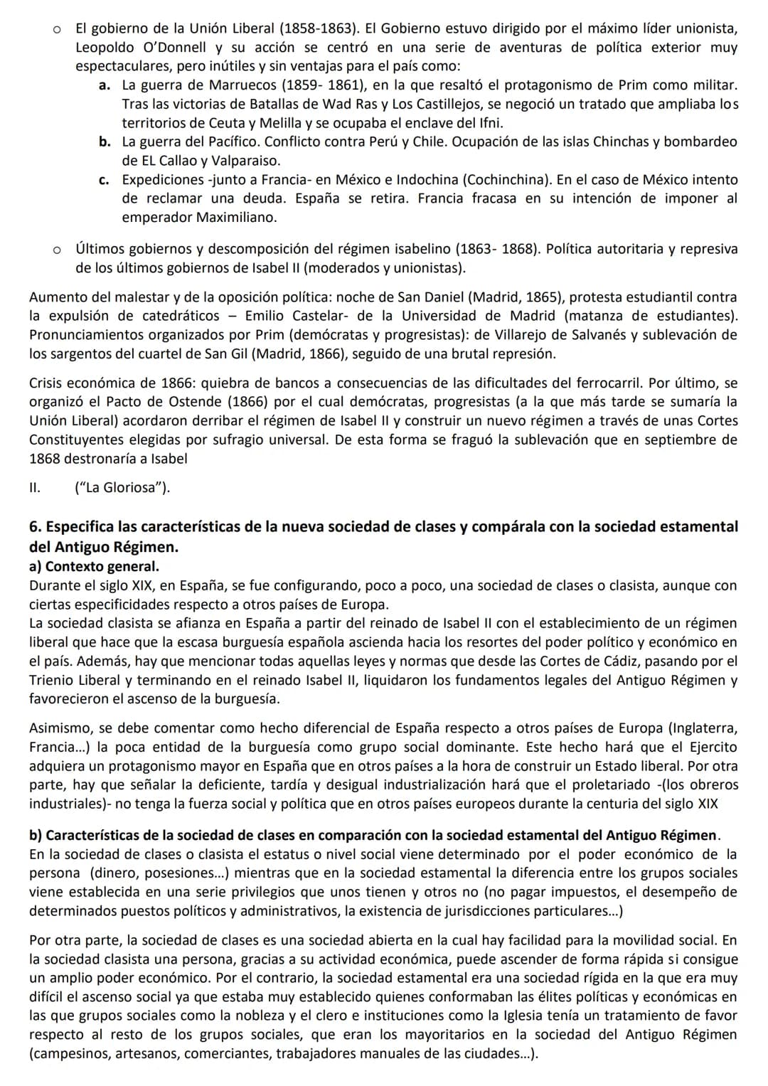 CUESTIONES LARGAS HISTORIA DE ESPAÑA (LISTADO EXTRAOFICIAL)
*OPCIÓN: BLOQUE DE CONTENIDOS SIGLO XIX
1-Describe la Guerra de la Independencia