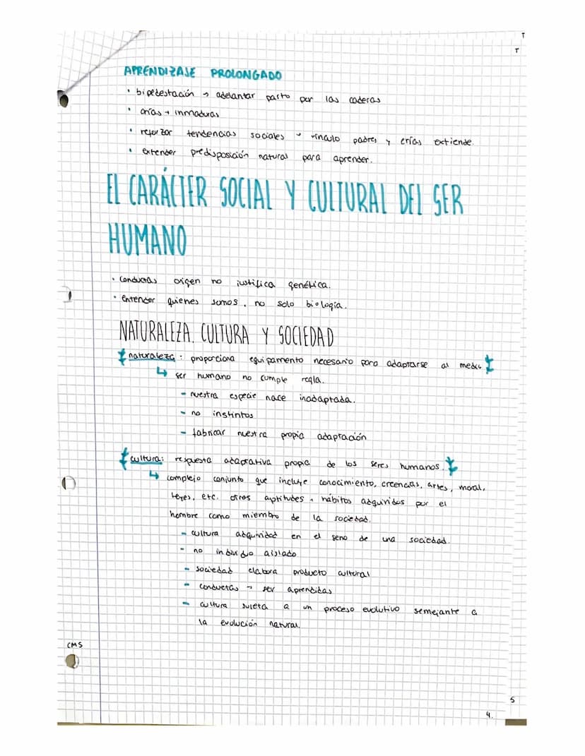 FILOSOFIA T-6
CMS
O
NATURALIZA Y CULTURA
EN 11 SER HUMANO -
BLOQUE IT SER HUMANO Y CULTURA
INTRODUCCIÓN A LA ANTROPOLOGÍA
• toda
concreto
re