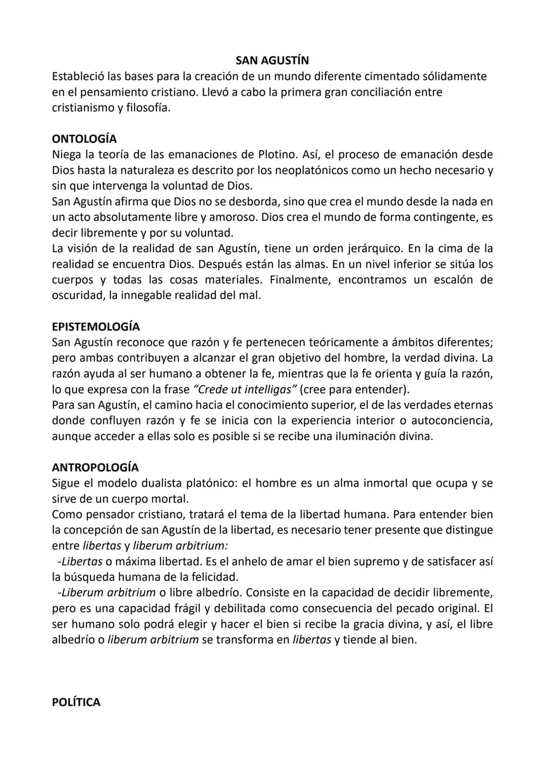 SAN AGUSTÍN
Estableció las bases para la creación de un mundo diferente cimentado sólidamente
en el pensamiento cristiano. Llevó a cabo la p