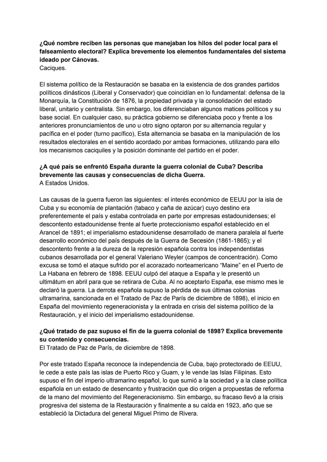 PREGUNTAS CORTAS DE HISTORIA DE ESPAÑA PARA SELECTIVIDAD (OPCIÓN B)
RESUELTAS
¿Con qué nombre se conoce la guerra entre Borbones y Austrias 