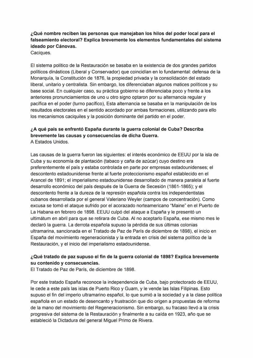 PREGUNTAS CORTAS DE HISTORIA DE ESPAÑA PARA SELECTIVIDAD (OPCIÓN B)
RESUELTAS
¿Con qué nombre se conoce la guerra entre Borbones y Austrias 