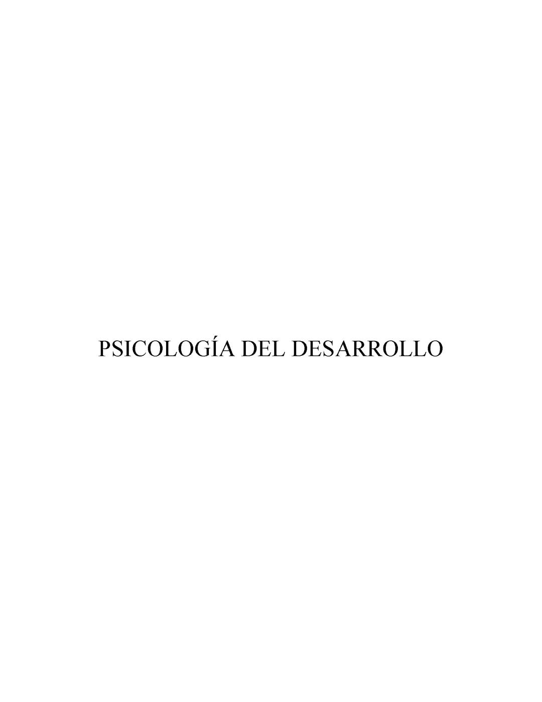 Psicología del Desarrollo Humano