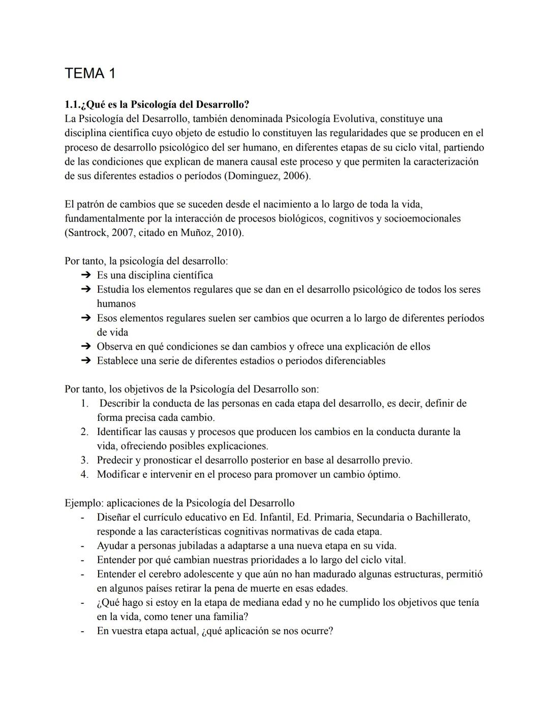 PSICOLOGÍA DEL DESARROLLO TEMA 1
1.1.¿Qué es la Psicología del Desarrollo?
La Psicología del Desarrollo, también denominada Psicología Evolu