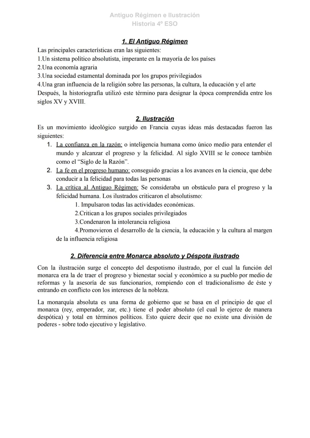 
<p>El Antiguo Régimen se caracterizaba por un sistema político absolutista, una economía agraria, una sociedad estamental dominada por grup