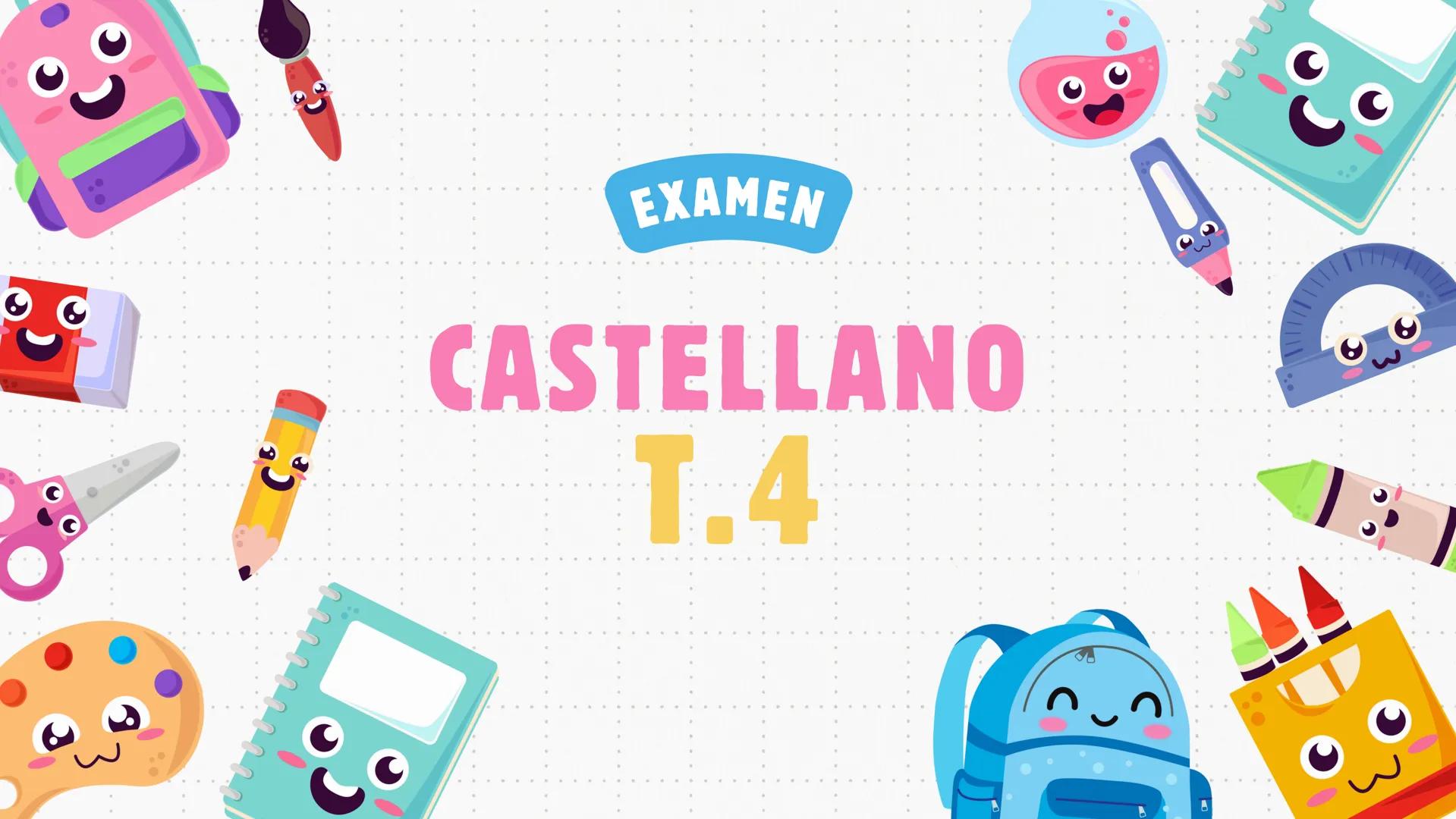 # EXAMEN

# CASTELLANO

# T.4 --- OCR Start ---
VOCABULARIO
• Amor platónico-> amor que no puedes conseguir porque es imaginario, la persona