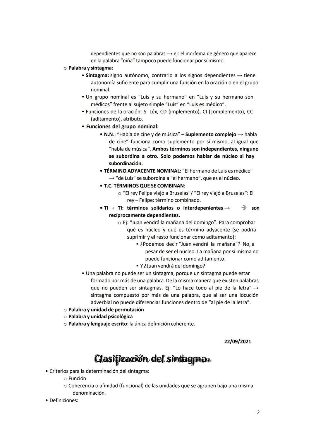 SINTAXIS
DEL ESPAÑOL Sintaxis
La gramática constituye el estudio lingüístico de la actualización de los signos lingüísticos en el
texto.
La 