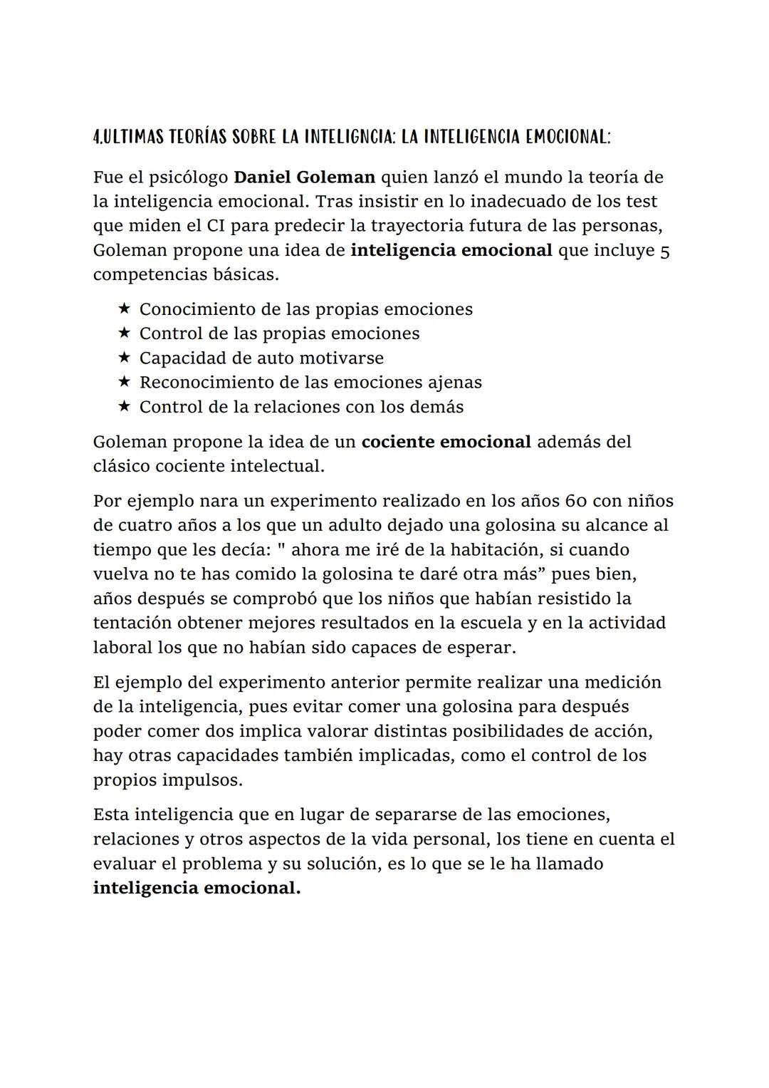 TEMA 5.PROCESOS COGNITIVOS SUPERIORES.PENSAMIENTOS E INTELIGENCIA
1.¿ QUE ES LA INTELIGENCIA?
Los psicólogos tampoco se han puesto de acuerd