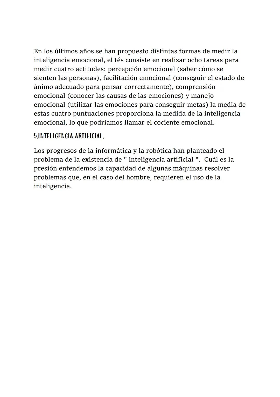 TEMA 5.PROCESOS COGNITIVOS SUPERIORES.PENSAMIENTOS E INTELIGENCIA
1.¿ QUE ES LA INTELIGENCIA?
Los psicólogos tampoco se han puesto de acuerd